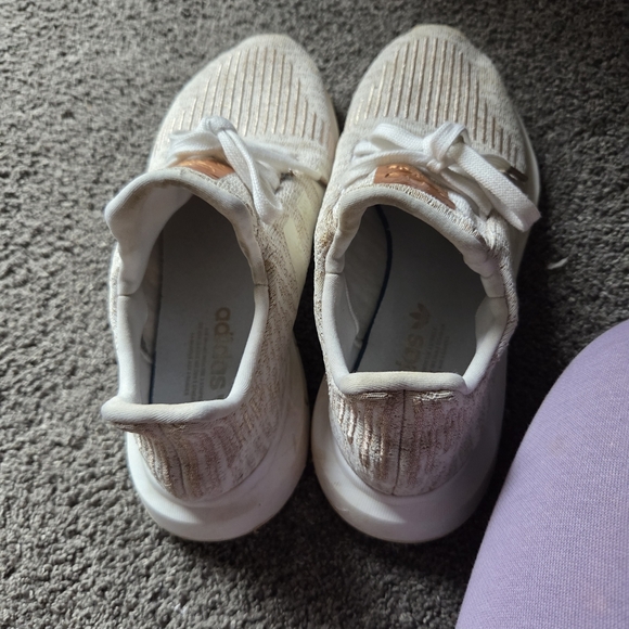 adidas Women's Cream and Gold Sneakers - Picture 5 of 5